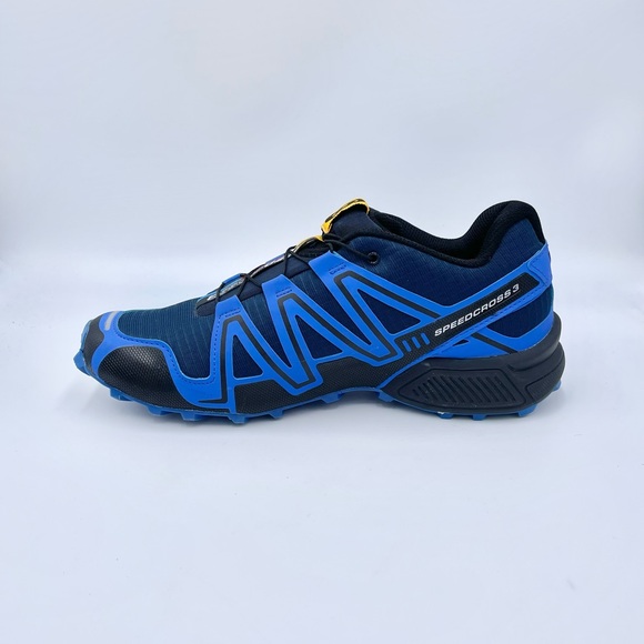NEW Salomon Speedcross 3 Trail Running Shoes Blue/Black Hiking Men’s size 13 - Picture 7 of 14